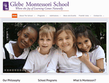 Tablet Screenshot of glebemontessori.com